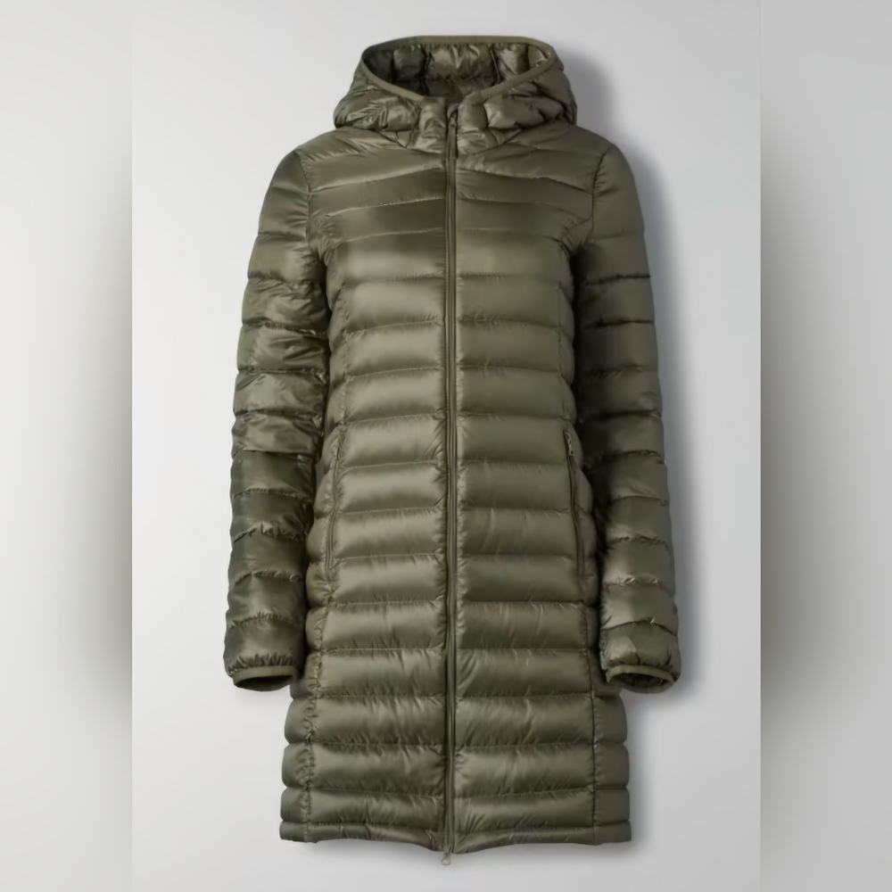 Aritzia TNA Botanie Long Puffer Green size small
